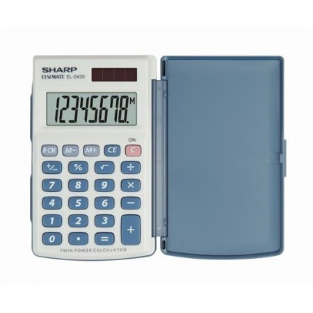 Kalkulačka, vrecková,  8 miestny displej, SHARP "EL-243S"