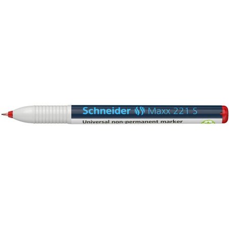 Popisovač, OHP, 0,4 mm, SCHNEIDER "Maxx 221 S", červený