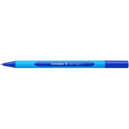 Guľôčkové pero, 0,3 mm, s vrchnákom, SCHNEIDER "Slider Edge F", modré