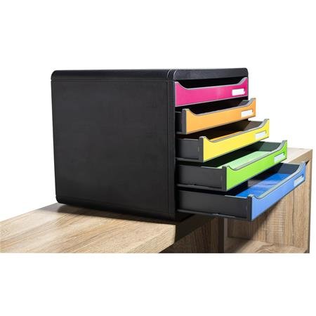 Box na dokumenty, plast, 5 zásuviek, EXACOMPTA "Big-Box Plus Horizon Iderama"