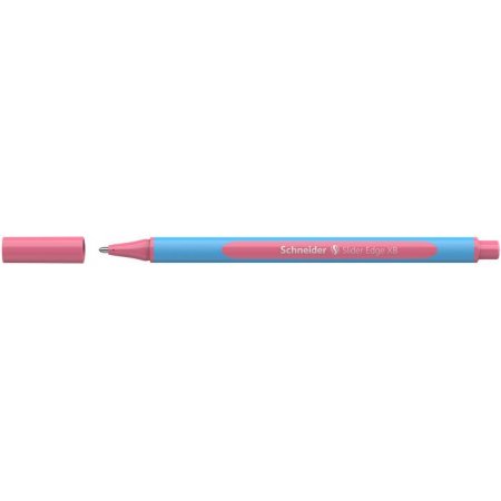 Guľôčkové pero, 0,7 mm, s vrchnákom, SCHNEIDER "Slider Edge XB Pastel", flamingo 