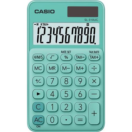 Vrecková kalkulačka, 10-miestna, CASIO "SL 310", zelená