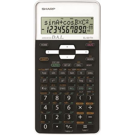 Kalkulačka, vedecká, 273 funkcií, SHARP "EL-531", biela