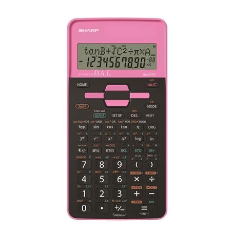 Kalkulačka, vedecká, 273 funkcií, SHARP "EL-531", pink