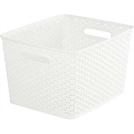 Košík s ratanovým vzorom, 18l, béžový, CURVER "My Style"