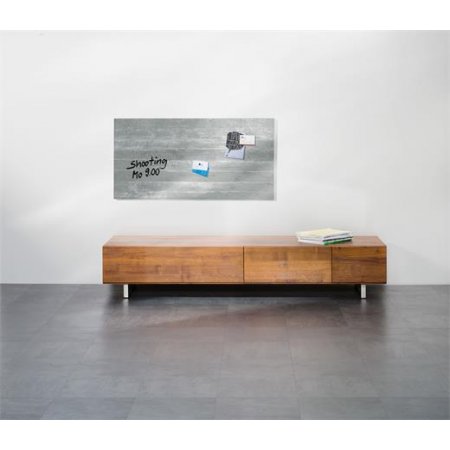 Magnetická sklenená tabuľa, 46x91 cm, SIGEL "Artverum® ", betónový vzor