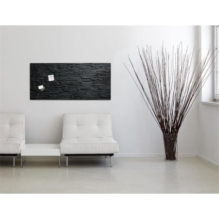 Magnetická sklenená tabuľa, 46x91 cm, SIGEL "Artverum® ", bridlica