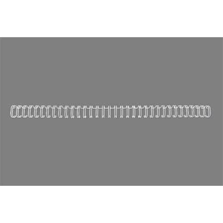 Hrebeň, kovový, 3:1, 6 mm, 55 listov, GBC "WireBind", biely