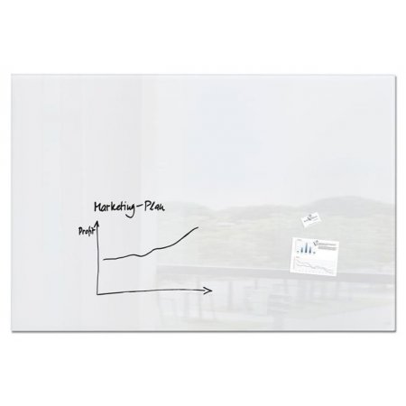 Magnetická sklenená tabuľa, 120x180 cm, SIGEL "Artverum® ", biela