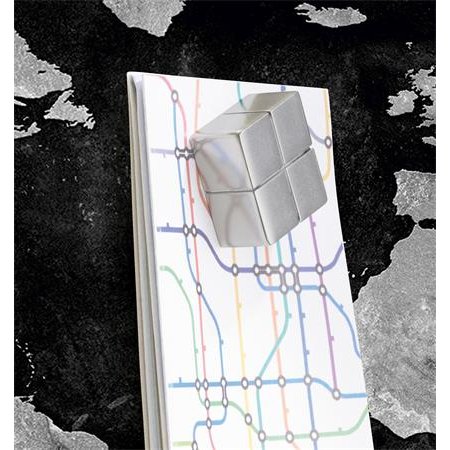 Magnetická sklenená tabuľa, Mapa sveta, 46x91 cm, SIGEL "Artverum® ", čierna