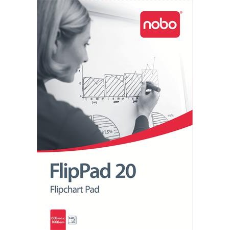 Flipchartový papier, 650 x 955 mm, 20 listov, NOBO