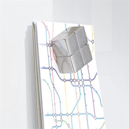 Magnetická sklenená tabuľa, 100x100 cm, SIGEL "Artverum® ", biela
