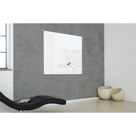 Magnetická sklenená tabuľa, 100x100 cm, SIGEL "Artverum® ", biela