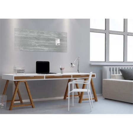Magnetická sklenená tabuľa, 130x55 cm, "Artverum® ", betónový vzor