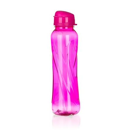 Fľaša, 610 ml, plastová, "Slim", ružová