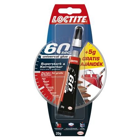 Lepidlo, univerzálne, 20 g, HENKEL "Loctite 60 sec."