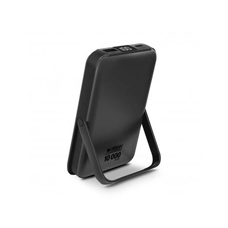 Magnetická bezdrôtová powerbanka, 10 000 mAh, URBAN FACTORY, uhlíková čierna