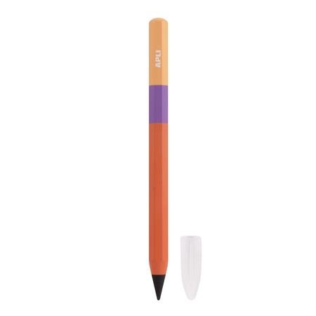 Nekonečná ceruzka, mini, HB, šesťhranná, tricolor, APLI "Infinite", oranžová