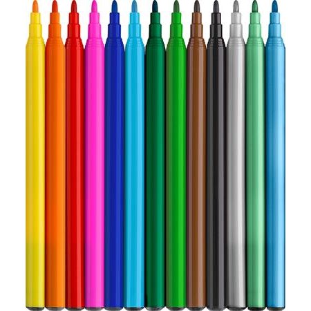 Fixky, sada, FABER-CASTELL "Dino" 10 rôznych farieb + 3  kovové farby