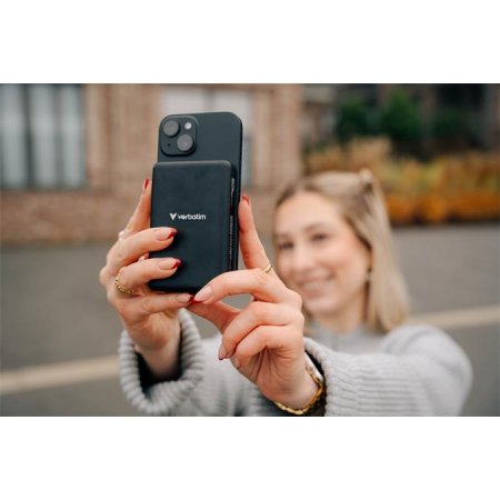 Power banka, externá batéria, bezdrôtová, 10 000 mAh, VERBATIM "Charge n Go Essentials", čierna