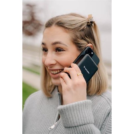 Power banka, externá batéria, magnetická, 20 000 mAh, stojanček, VERBATIM "Charge n Go Essentials", čierna