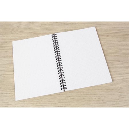 Špirálový zošit, A5, bodkovaný, 80 listov, mäkká obálka, SIGEL "Quicknote", koralový-sivý