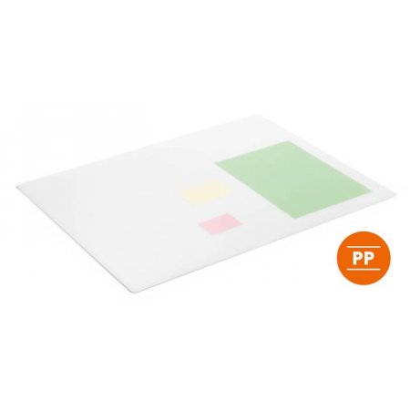 Podložka na stôl, lekerekített zaoblené rohy, 500x650 mm, PP, DURABLE, priehľadná