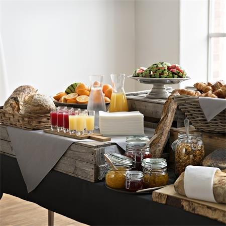 Servítky, priemyselne kompostovateľné, 1/8 ohyb, 1-vrstvové, 39x39 cm, Premium, TORK "LinStyle", biele