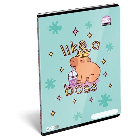 Zošit, A4, štvorčekový, 32 listov, LIZZYSULI, "Lollipop Capybara"