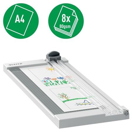 Rezačka, rotačná, A4, 8 listov, LEITZ "Precision Home A4"