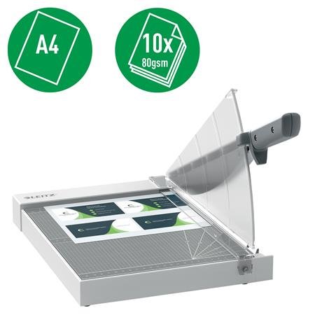 Rezačka, páková, A4, 10 listov, LEITZ "Precision Home Office A4"