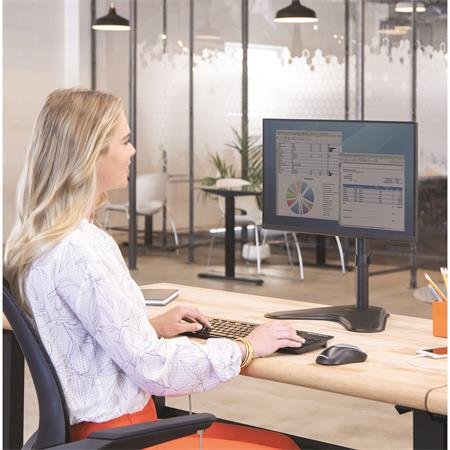 Držiak na monitor, na jeden monitor, FELLOWES „Seasa™“, čierna