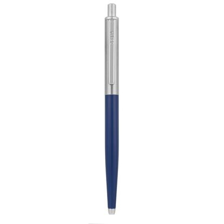 Guľôčkové pero, 0,24 mm, stláčací mechanizmus, strieborný klip, modré telo, ZEBRA "901", modrá