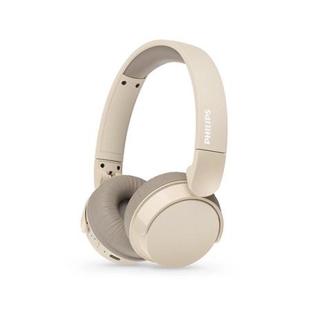 Náhlavné slúchadlá, bezdrôtové, Bluetooth 5.3, PHILIPS "TAH3209", béžové