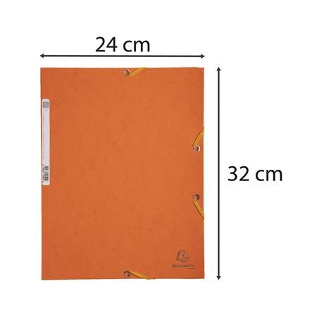 Doska s gumičkou, prešpánová, A4, EXACOMPTA, oranžová