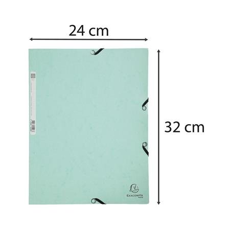 Doska s gumičkou, prešpánová, A4, EXACOMPTA, "Aquarel", zelená
