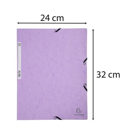 Doska s gumičkou, prešpánová, A4, EXACOMPTA, "Aquarel", fialová