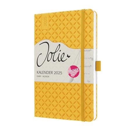 Diár, A5, týždenný, 2025, tvrdá obálka, SIGEL "Jolie", mango
