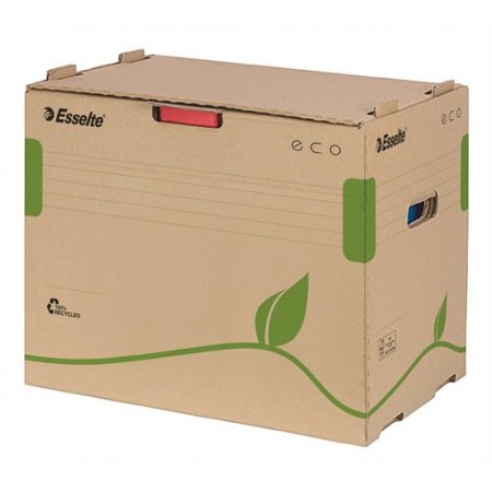 Archívny kontajner, recyklovaný kartón, na šanóny, ESSELTE  "Eco", hnedý