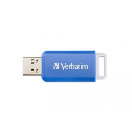 USB kľúč, 64GB, USB 2.0, VERBATIM "Databar", modrý