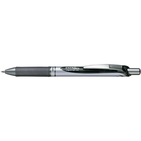 Gélové pero, 0,35 mm, stláčací mechanizmus, PENTEL "EnerGel BL77", čierna