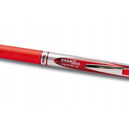 Gélové pero, 0,35 mm, stláčací mechanizmus, PENTEL "EnerGel BL77", červená