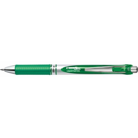 Gélové pero, 0,35 mm, stláčací mechanizmus, PENTEL "EnerGel BL77", zelená