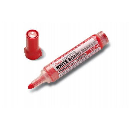 Popisovač na tabule, 6 mm, kužeľový hrot, PENTEL "Easyflo", červená