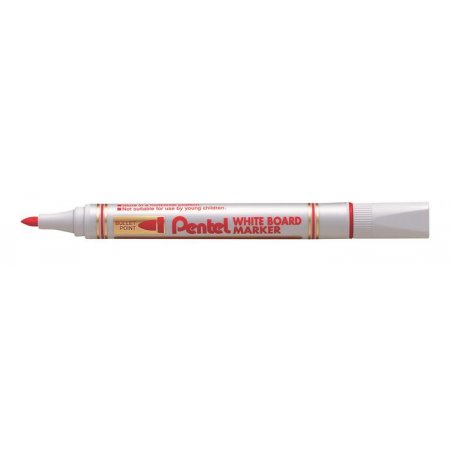 Popisovač na tabule, 4,2 mm, kužeľový hrot, PENTEL, červená