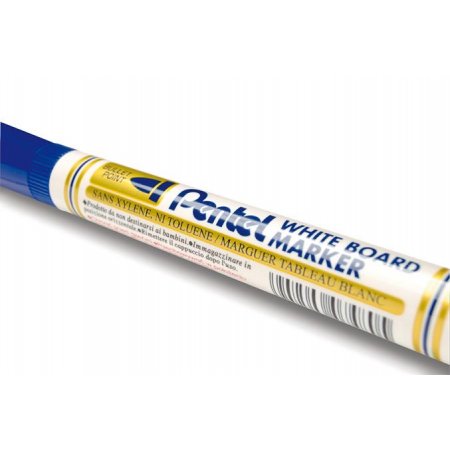 Popisovač na tabule, 4,2 mm, kužeľový hrot, PENTEL, modrá