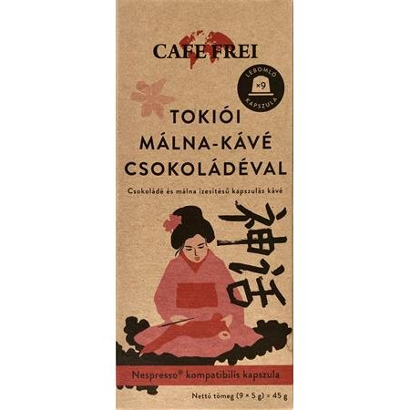 Kávové kapsule, kompatibilné s Nespresso®, 9 ks, CAFE FREI "Tokijská čokoládová malina"