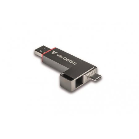 USB kľúč, 256GB, USB-A/C 3.2 Gen1, VERBATIM "Dual QuickStick", čierny