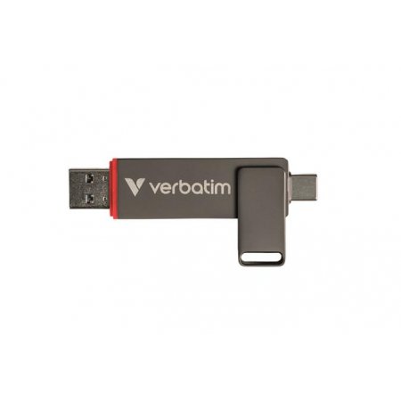 USB kľúč, 256GB, USB-A/C 3.2 Gen1, VERBATIM "Dual QuickStick", čierny