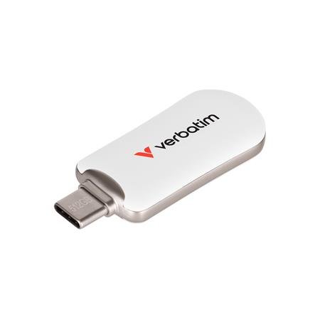 USB kľúč, 512GB, USB-C 3.2 Gen1, VERBATIM "Plectra", biely
